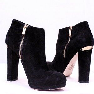 Michael Kors, Suede with Gold Embellished Heels